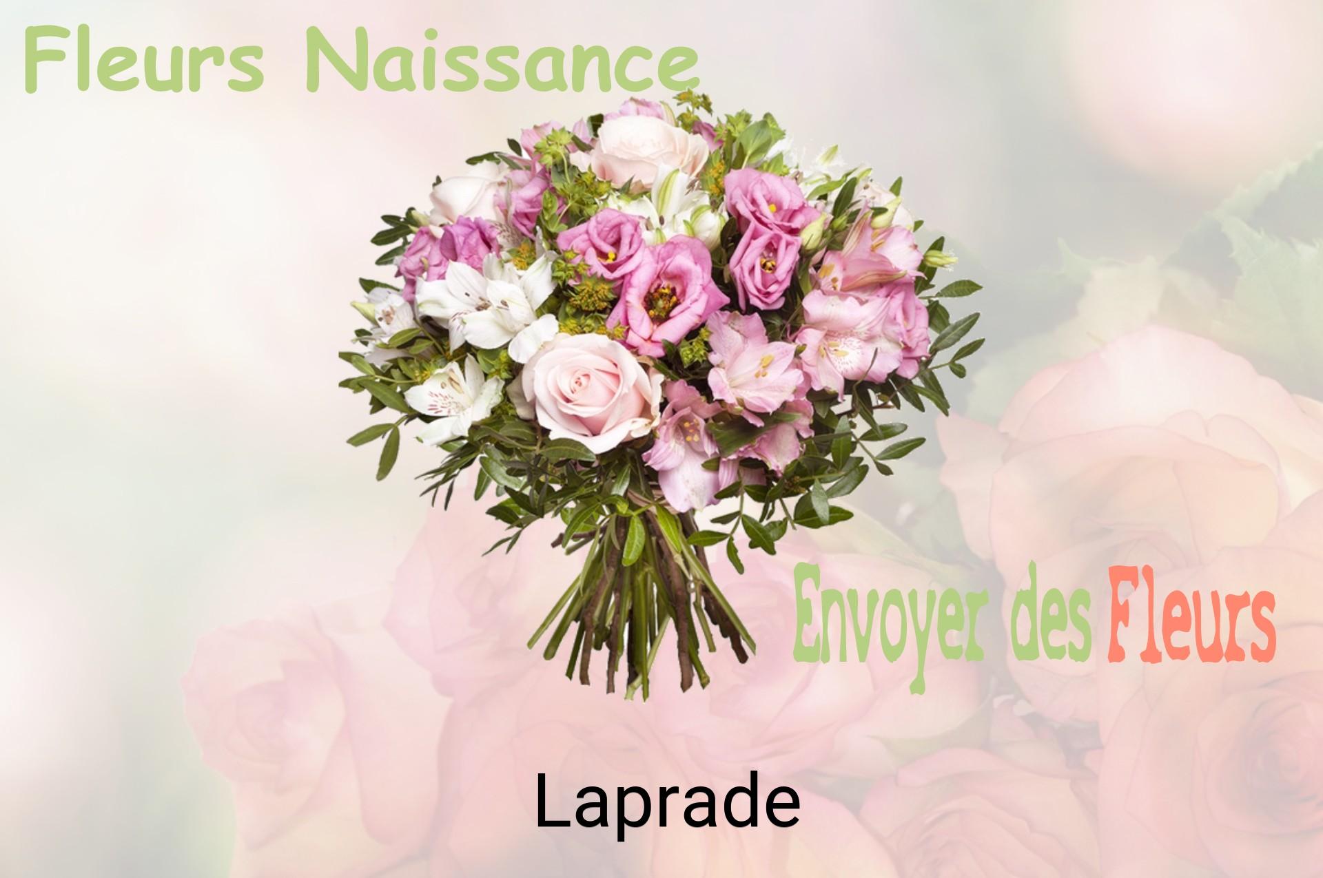 Bouquet de fleurs de naissance livré à Laprade